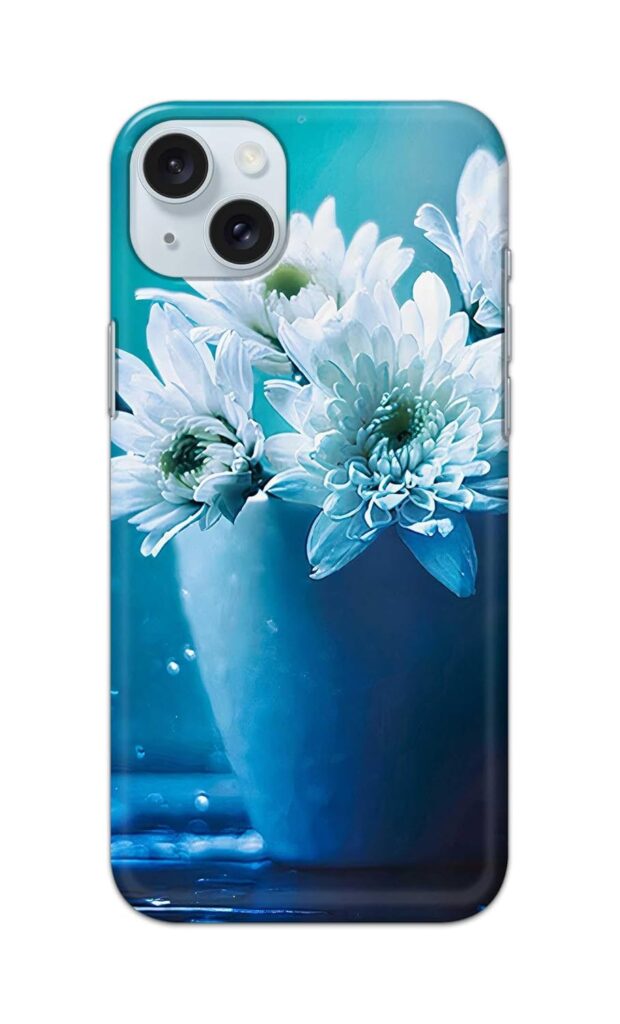 Printed Hard Back Cover for Apple iPhone 15 Plus Back Cover (Flower Vase) -190724(EG)