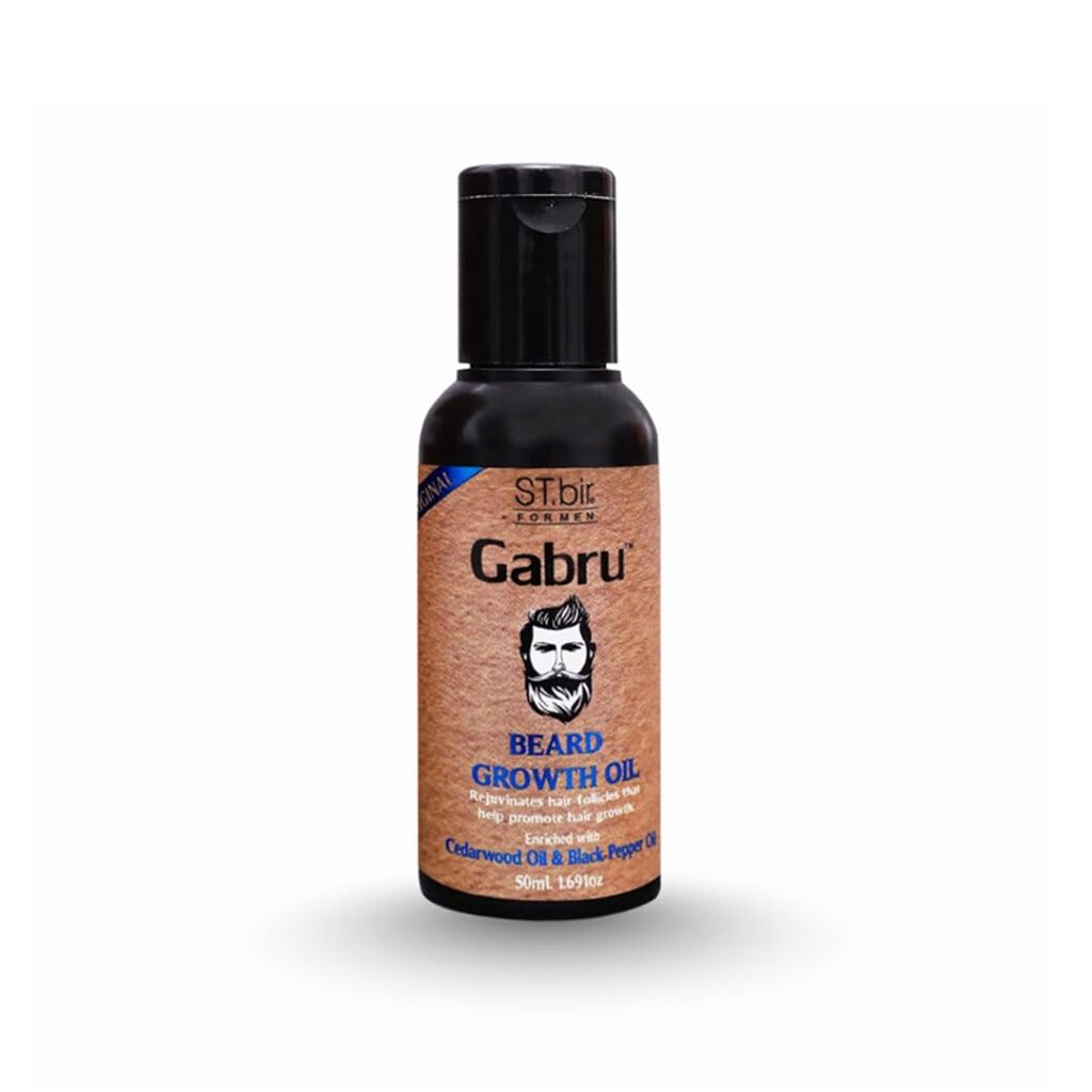ST.bir Gabru Beard Growth Oil, 50ml, with Cedarwood and Black Pepper Oil