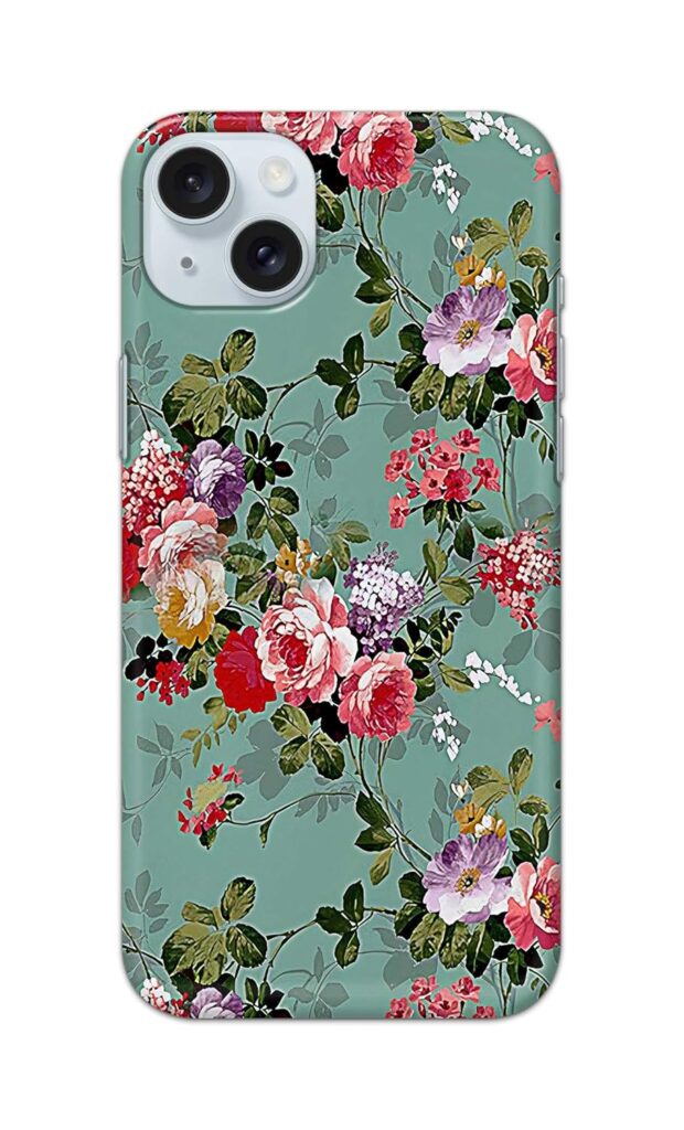 Printed Hard Back Cover for Apple iPhone 15 Plus Back Cover (Floral -G1) -190724(EH)