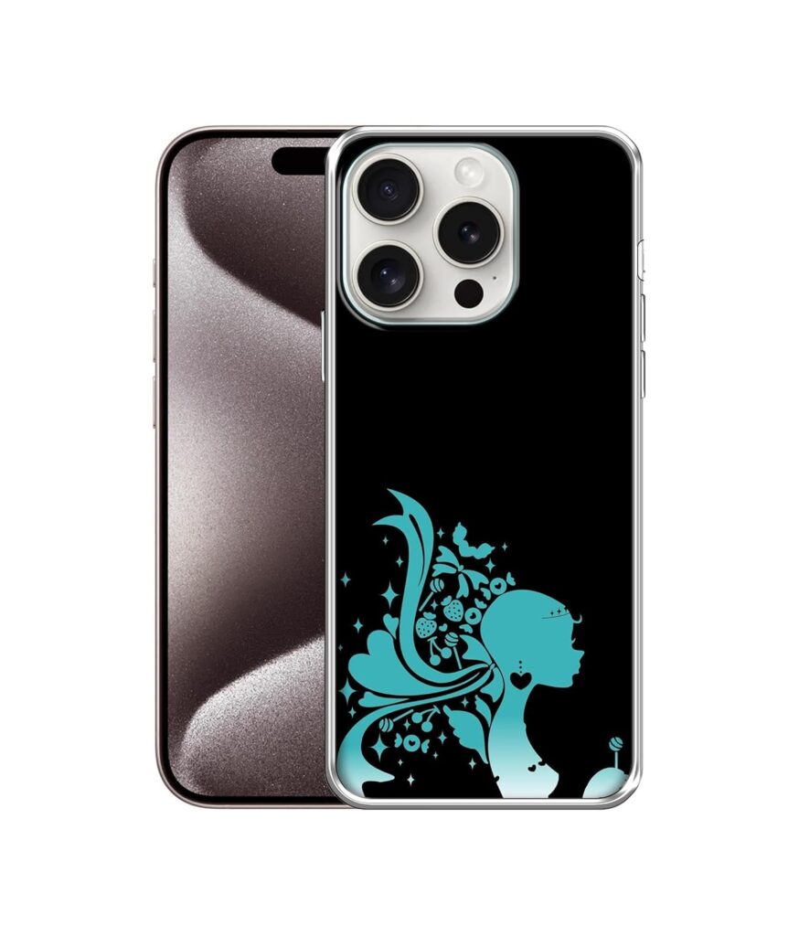 Amazon Brand- Solimo Basic Case for Apple iPhone 15 Pro Max (Silicone_Lady Vector N)