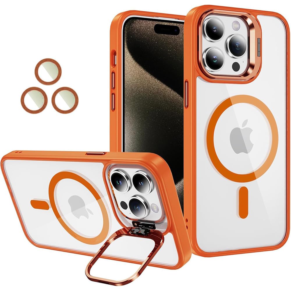 Amazon Brand- Solimo Basic Case for Apple iPhone 15 Pro Max (Silicone_Orange)