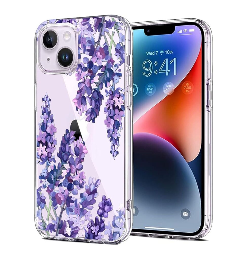 Phone Case Designed for iPhone 14 Slim case- iPhone 14 case Silicone- iPhone 14 Transparent case- Silicone case for iPhone 14 Moon Design- iPhone 14 Back Cover for Girls A-106