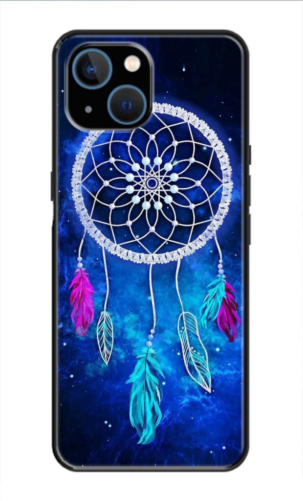 Metal TPU Printed Back Cover for Apple iPhone 14 Plus (Dream Catcher -S2) 360 Degree Protection | Camera Protection -25092024(AM)
