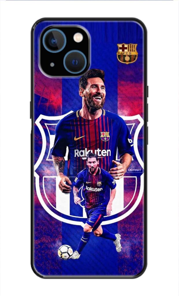 Metal TPU Printed Back Cover for Apple iPhone 14 Plus (Famous Football Player -S1) 360 Degree Protection | Camera Protection -25092024(Y)