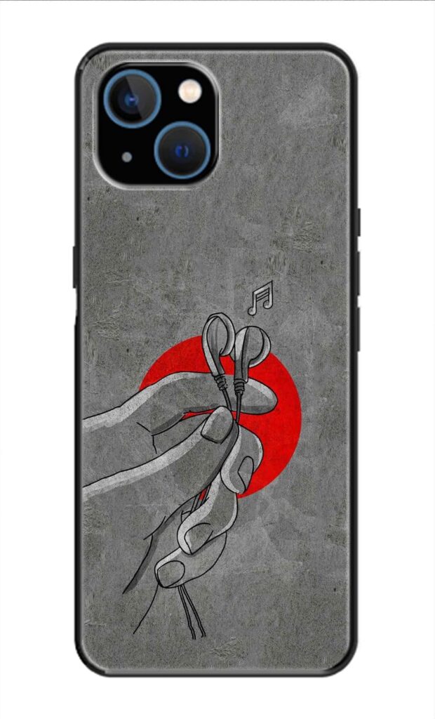 Metal TPU Printed Back Cover for Apple iPhone 14 Plus (Music is Life -D1) 360 Degree Protection | Camera Protection -25092024(AV)