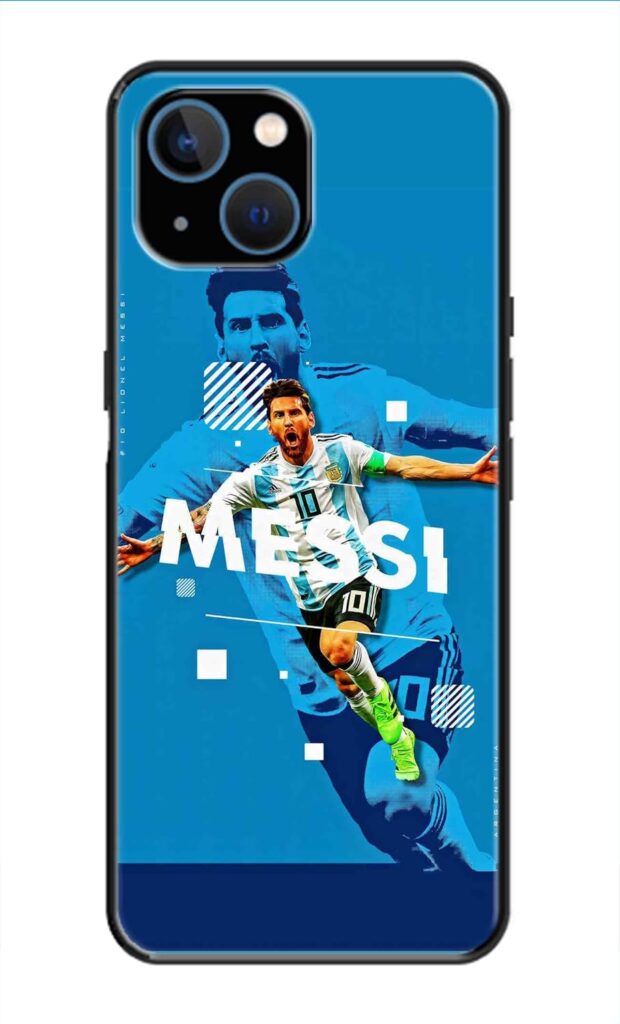 Metal TPU Printed Back Cover for Apple iPhone 14 Plus (Famous Football Player -R6) 360 Degree Protection | Camera Protection -25092024(AM)