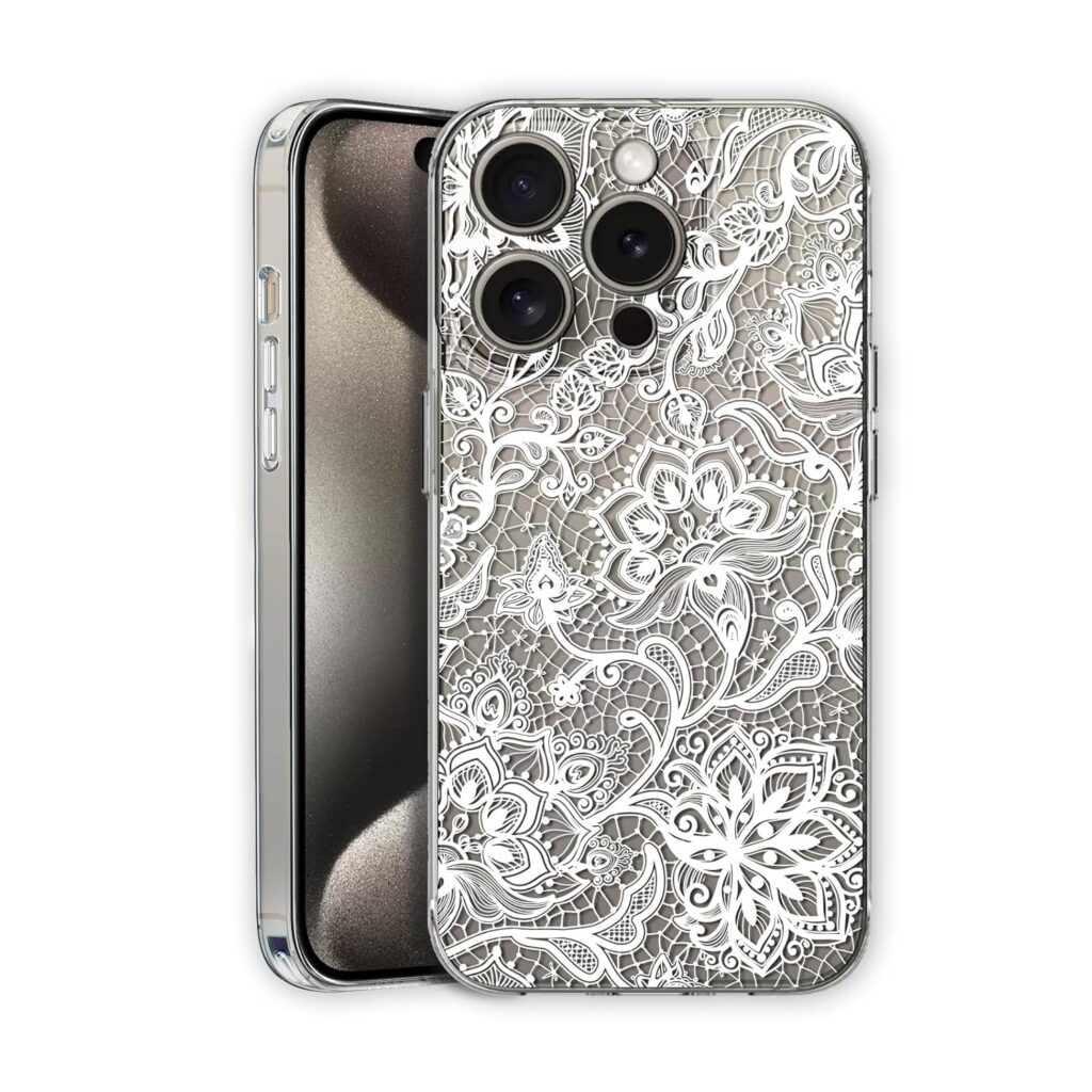 Amazon Brand - Solimo UV Printed Soft Flexible Transparent Back Cover for Apple iPhone 15 Pro Max - D1237