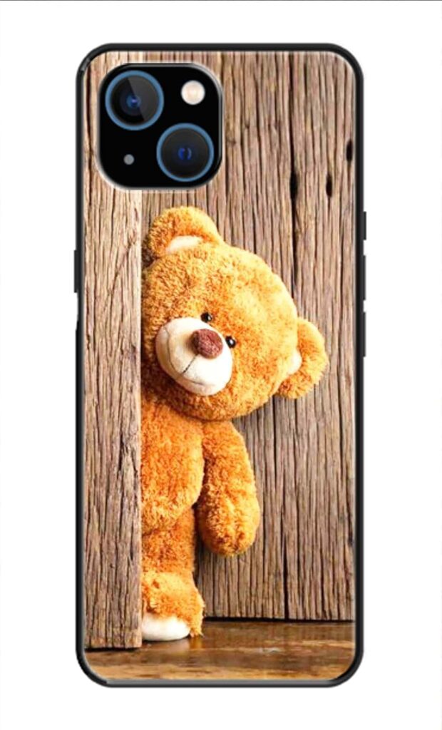 Metal TPU Printed Back Cover for Apple iPhone 14 Plus (Teddy Bear K1) 360 Degree Protection | Camera Protection -25092024(AH)
