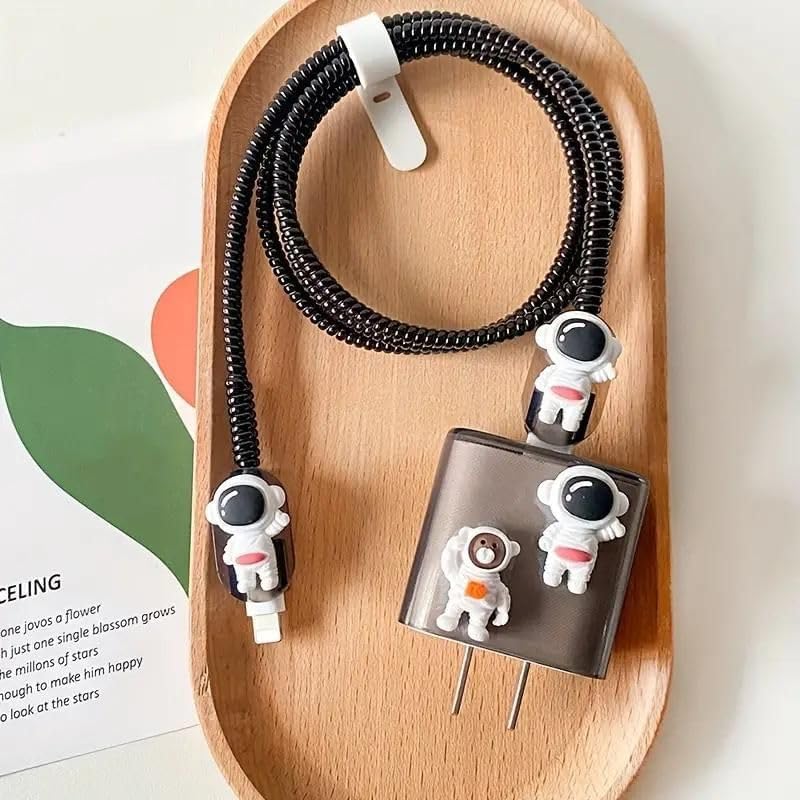 FACTOTECH Protective Charging Case for iPhone 11/12/13/14/15/16/Pro Max,for 18W/20W Charger and Charging Cable,Have Durable Cable Sleeve -Black Astro