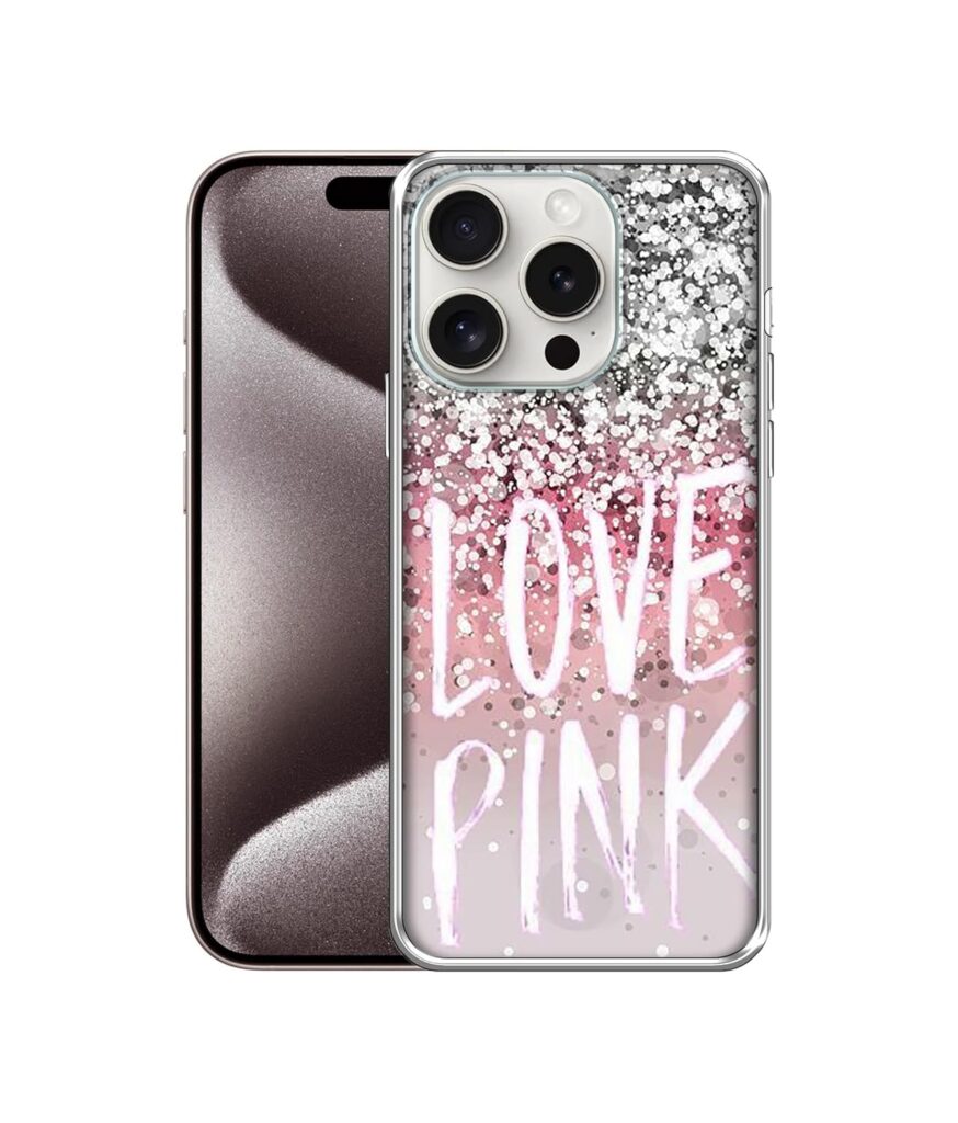 Amazon Brand- Solimo Basic Case for Apple iPhone 15 Pro Max (Silicone_Love Pink)