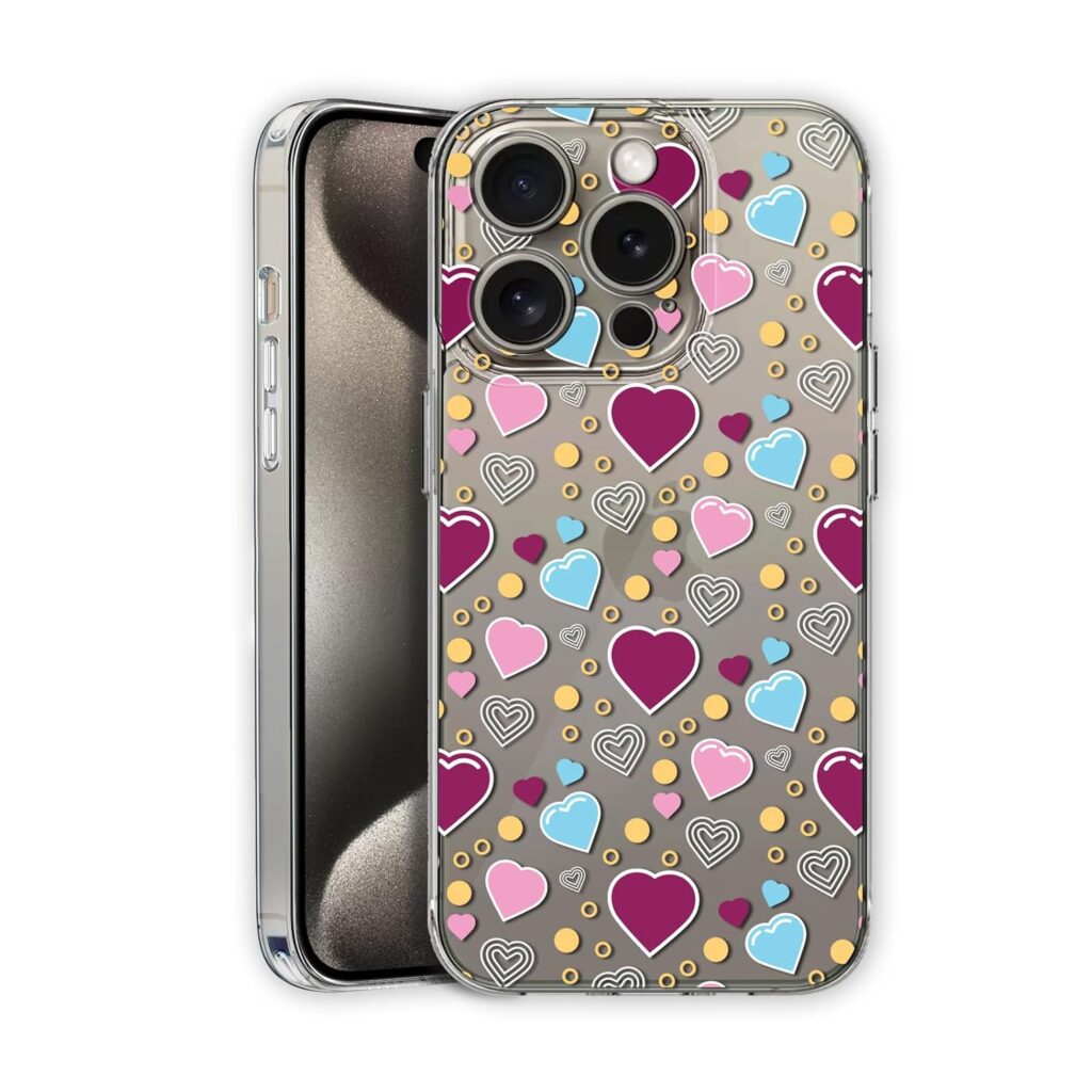 Amazon Brand - Solimo UV Printed Soft Flexible Transparent Back Cover for Apple iPhone 15 Pro Max - D1060