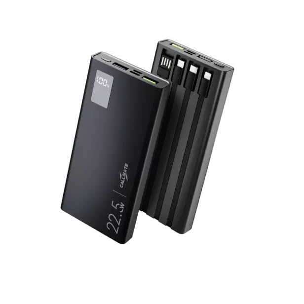 CALLMATE CM68 10000 mAh Li-Polymer Power Bank with 22.5W Quick Phone Charge 3.0,Fast Charging Power Delivery 3 Output & 2 Input, Type C PD Input and Output,Type C Charging Cable