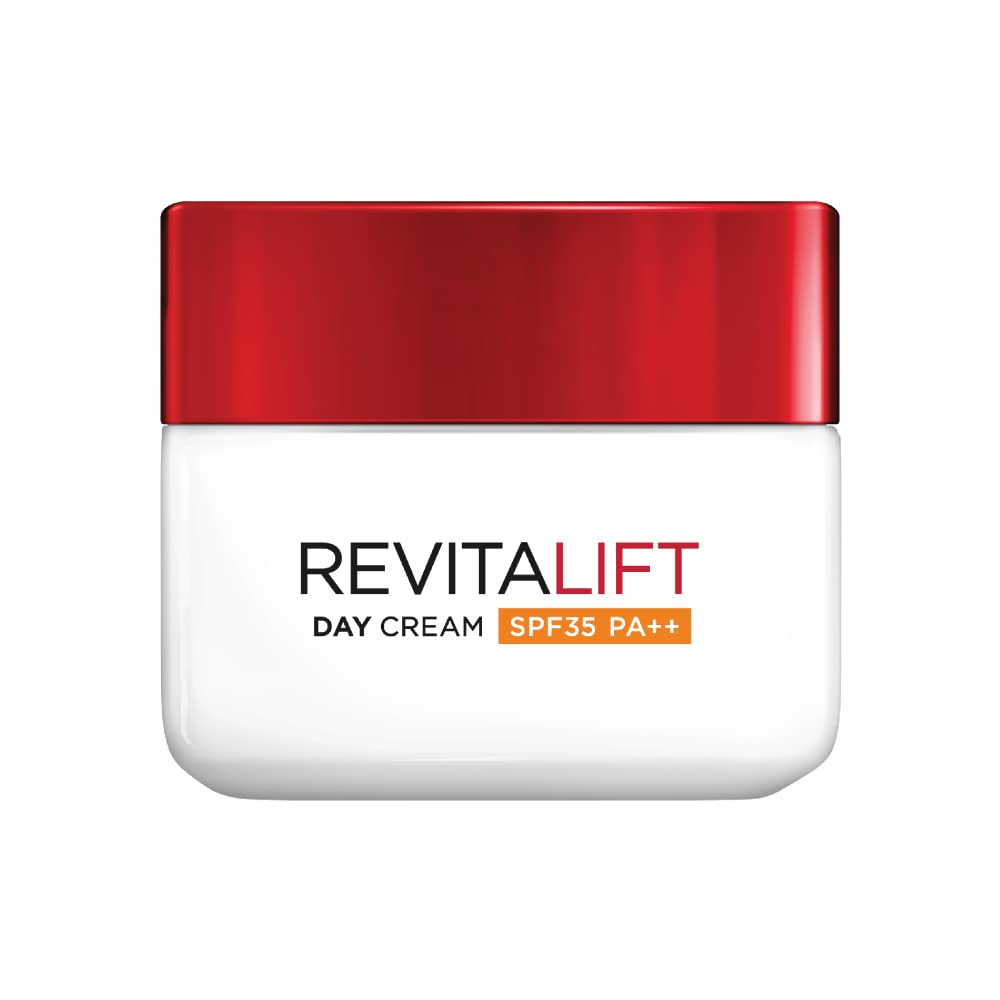 L'Oréal Paris Day Cream, SPF 35 Pa++, Anti-Wrinkle and Radiance, Boosts Skin Elasticity, With Centella Asiatica,Revitalift, 50ml