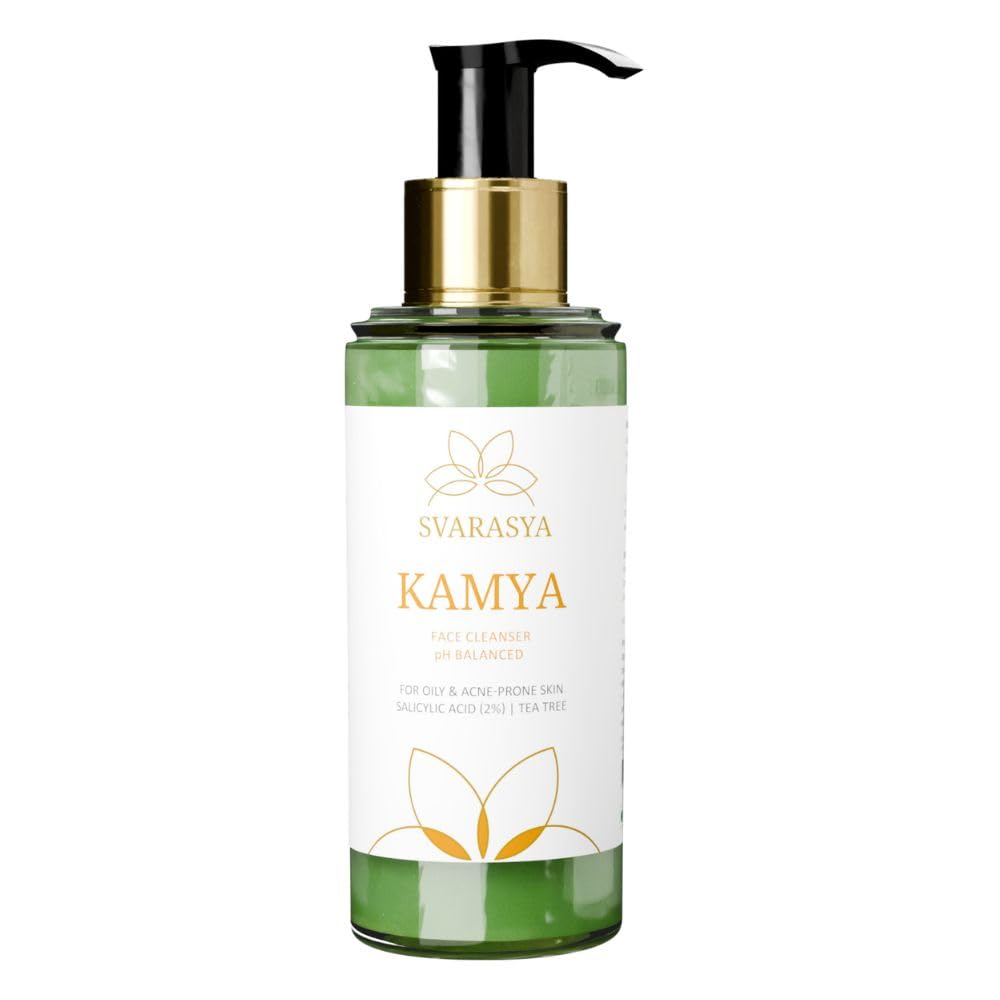 Svarasya Kamya Salicylic Acid and Tea-Tree Natural for Oily, Sensitive Glowing Skin Facewash for Men and Women|100ml