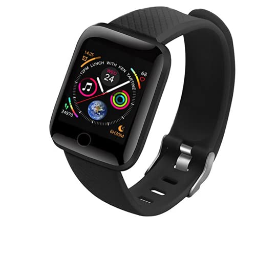 Exxelo 1 Year Warranty D116 Touchscreen Smart Watch Bluetooth Smartwatch with Heart Rate Sensor and Basic Functionality for All Boys & Girls & Adults