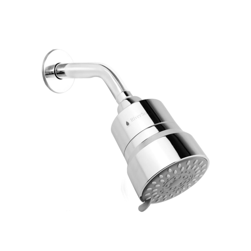 RiverSoft DIVA-03 Shower Filter for Hard Water with 15 Stages | 3 Mode Spray Setting | Water Softener for Bathroom | Shower Head Filter (Chrome, Pack of 1)