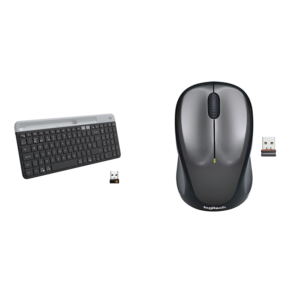 Logitech K580 Slim Multi-Device Wireless Keyboard Bluetooth/Receiver, Compact, Easy Switch, 24 Month