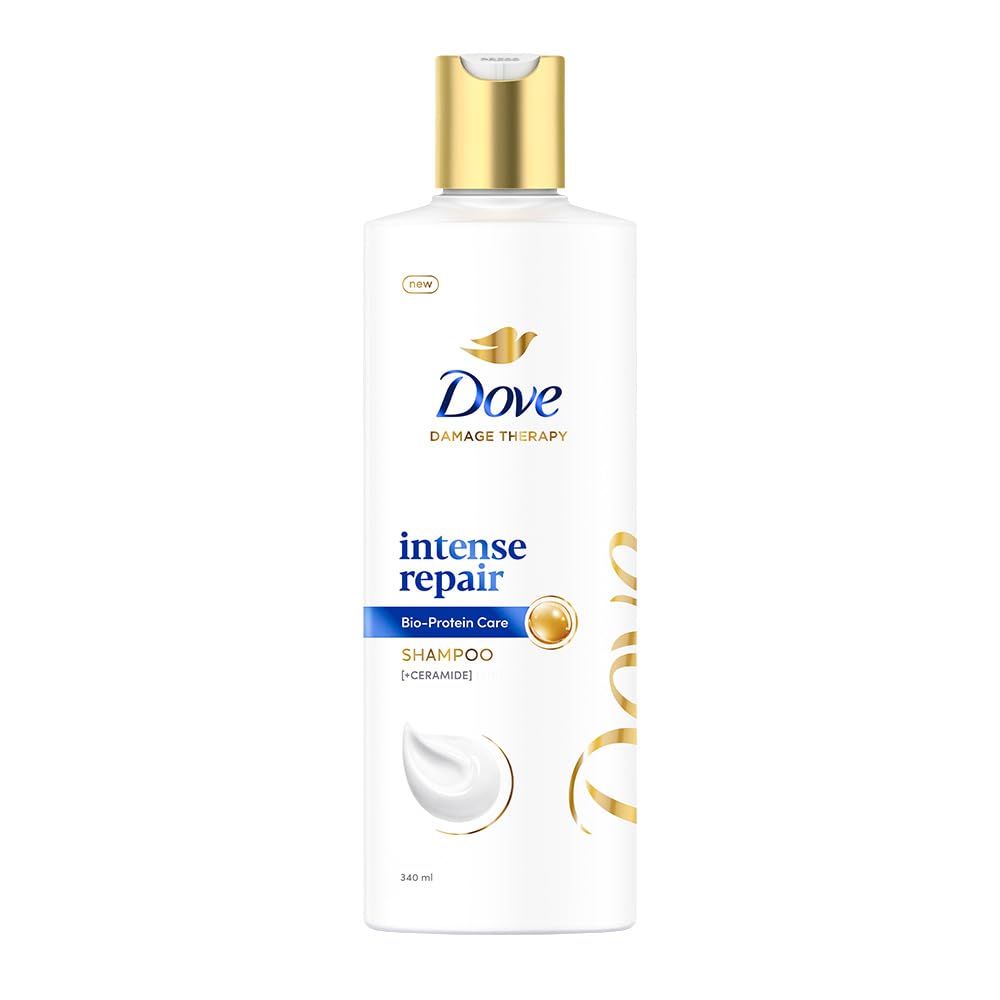 Dove Intense Repair Shampoo 340 ml || Repairs Dry and Damaged Hair || Strengthening Shampoo for Smooth & Strong Hair