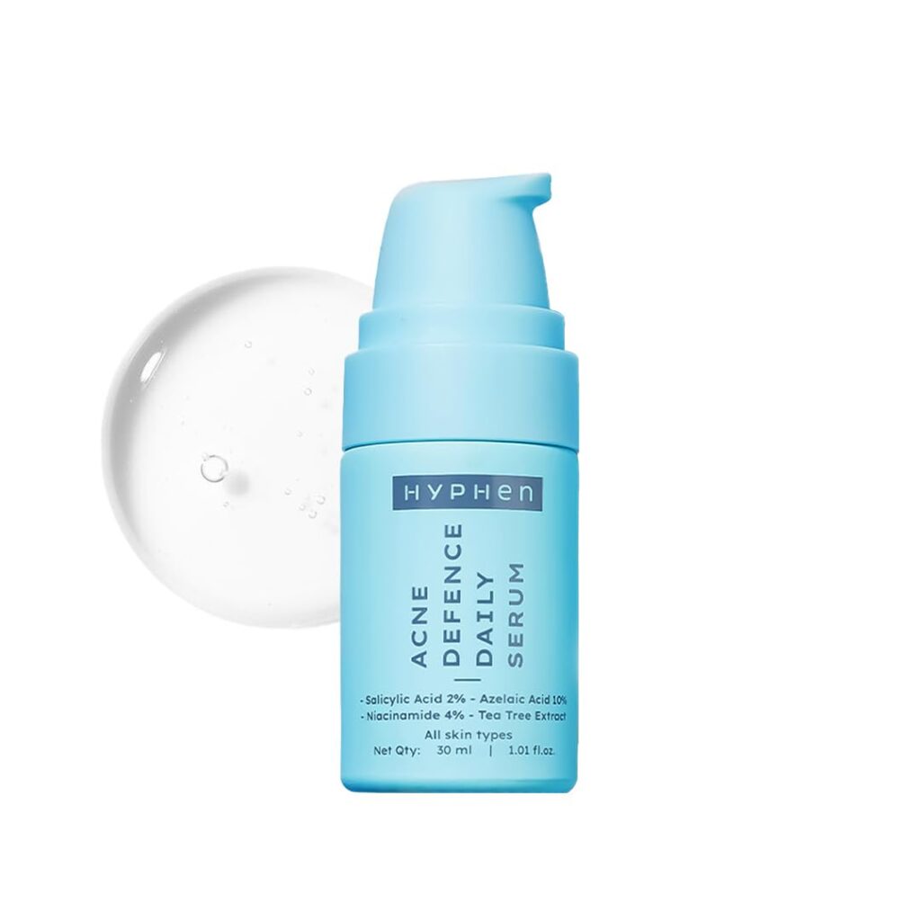 Hyphen Anti Acne 10% Azelaic Acid 2% Salicylic Acid Face Serum | 4% Niacinamide -Reduce Acne Marks, Fight Pimples | Tea Tree Extract -Soothes | Daily Serum for Women, Men | Oily, Acne Prone Skin -30ml