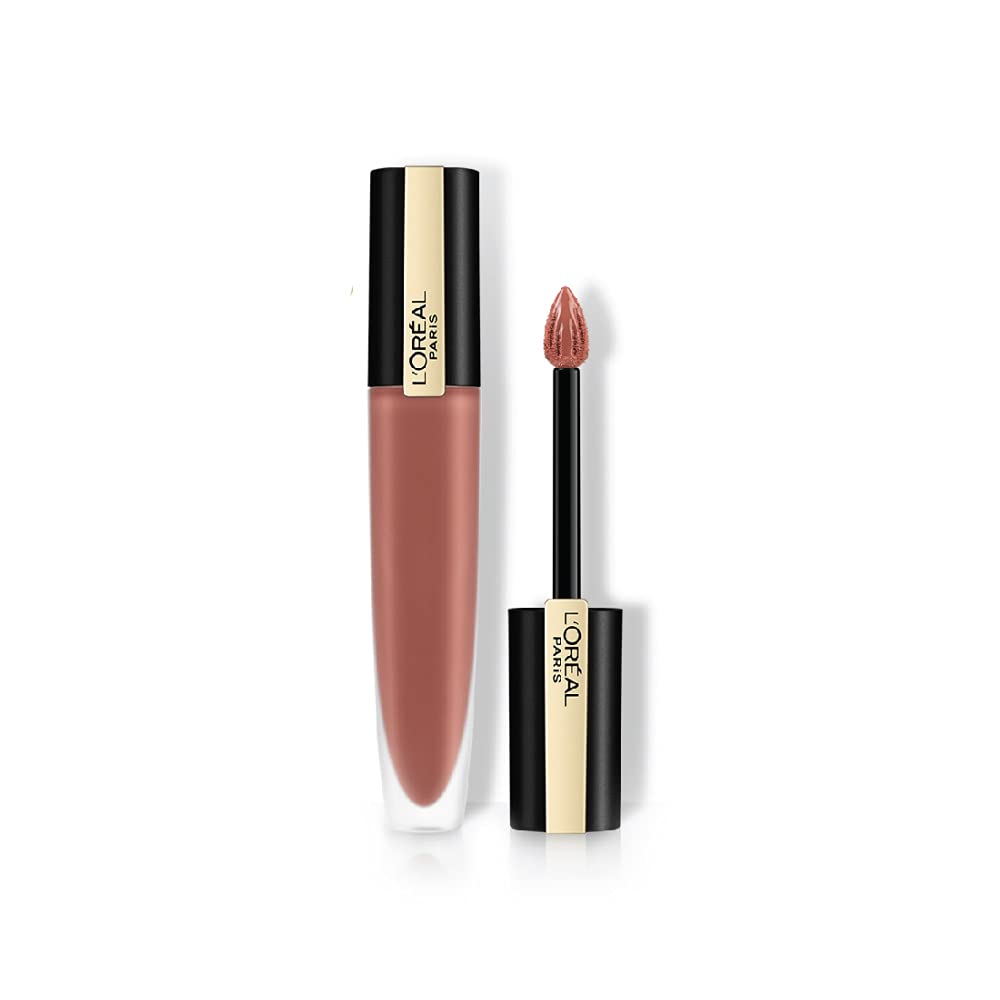 L'Oréal Paris Lipstick, Liquid Format with Matte Finish, Oil-In-Water Formula, Breathable and Lightweight Feel, Non-Flaking, Colour: 116 I Explore, 7ml