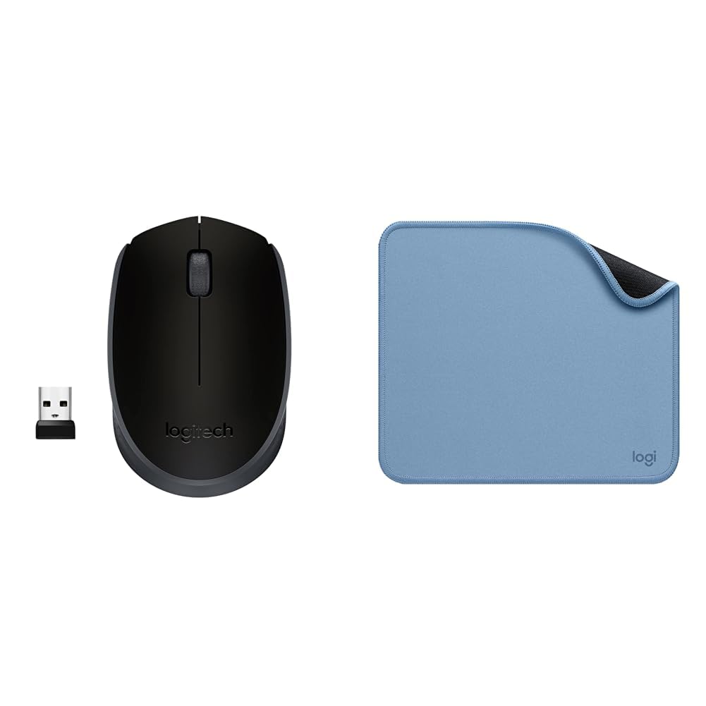 Logitech B170 Wireless Mouse, 2.4 GHz with USB Nano Receiver, Optical Tracking, 12-Months Battery Li