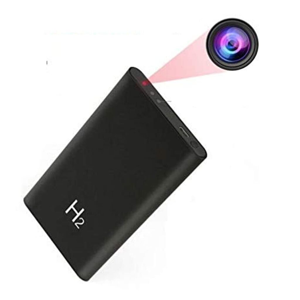 MSTECH 1080p Full HD Camera Power Bank 5000mAh H2 Power Bank Camera Audio Video Recorder Security Camera (Non WiFi Camera) Inodoor Outdoor Security Video Camera-Black