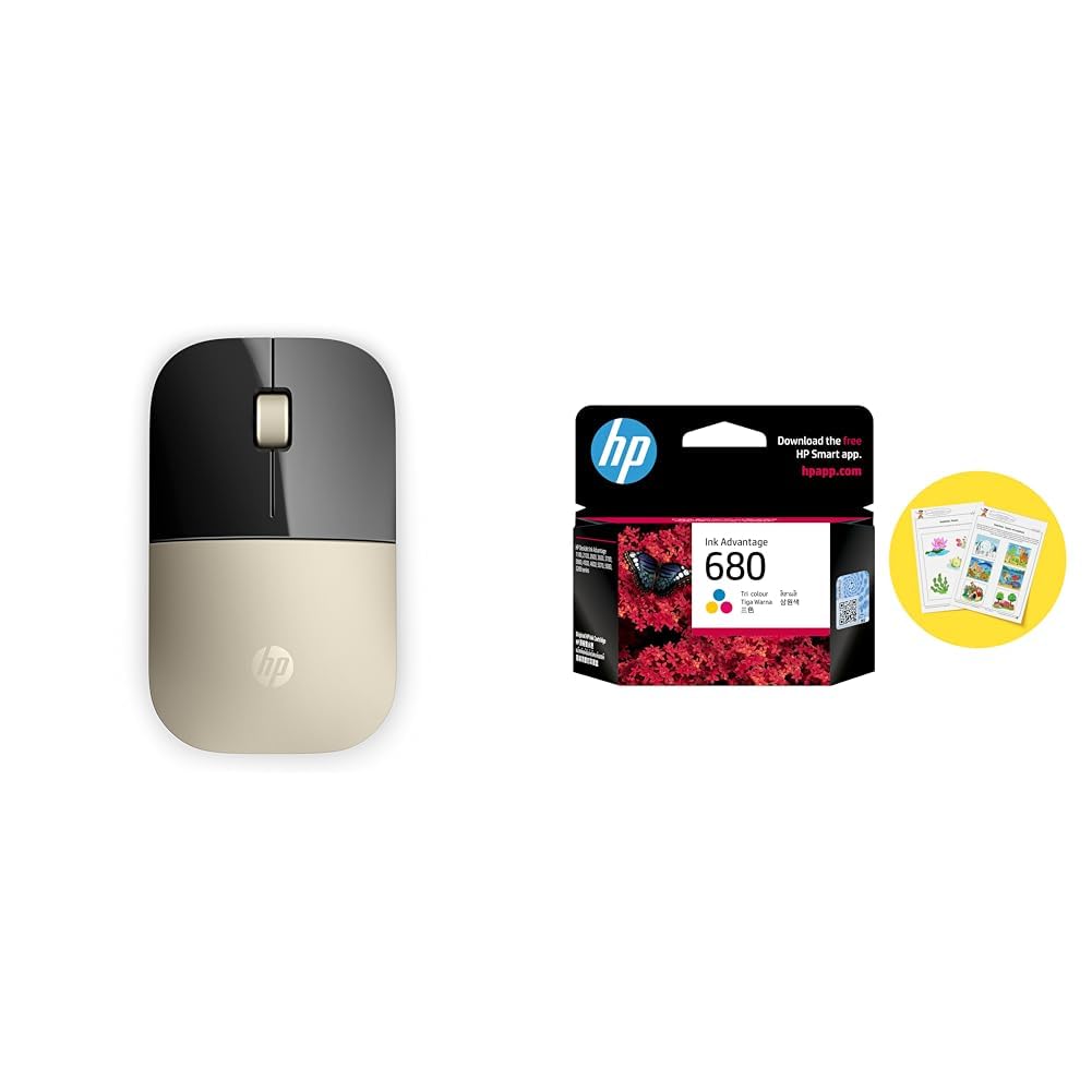 HP Z3700 Wireless Optical Mouse with USB Receiver and 2.4GHz Wireless Connection/ 1200DPI / 16 Month