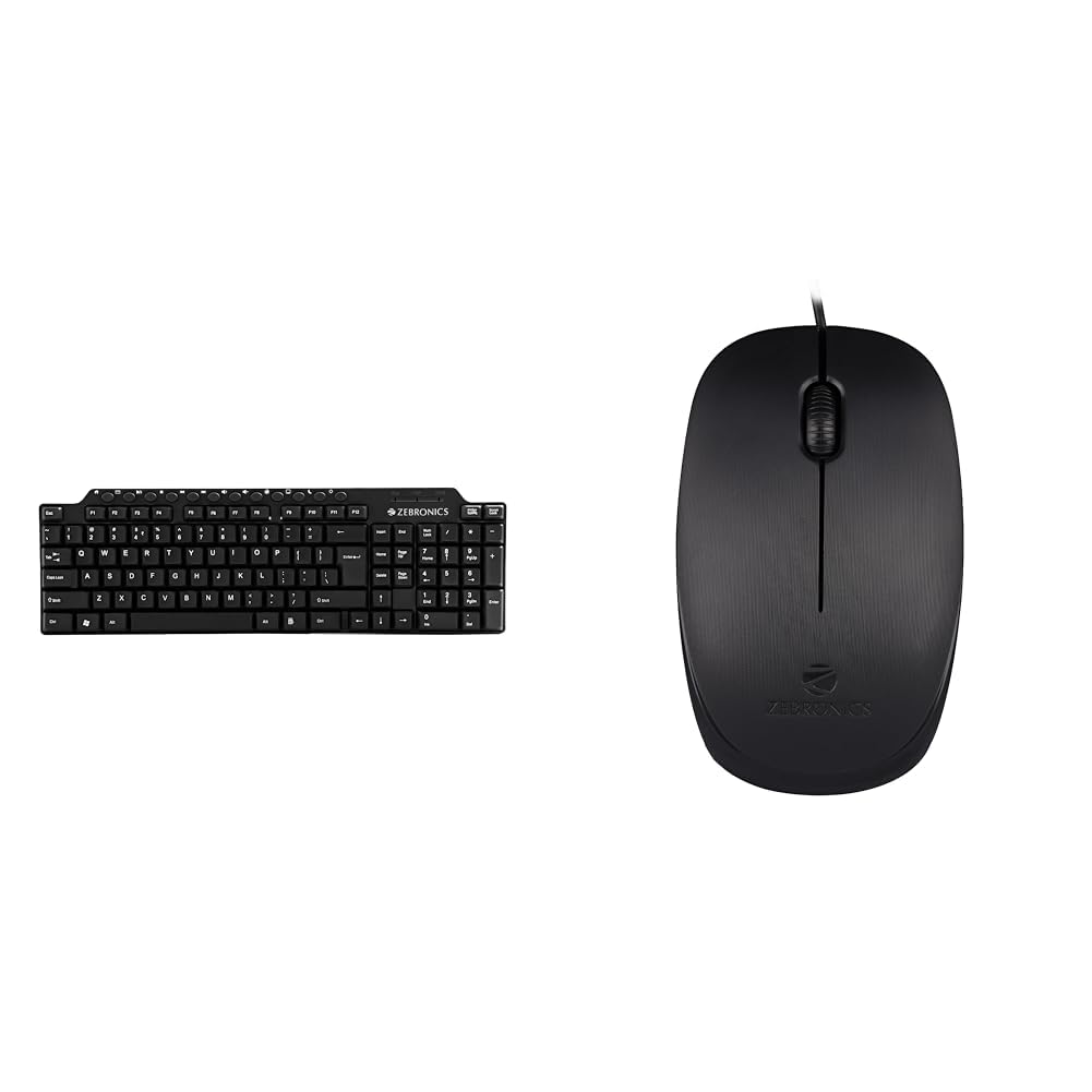 ZEBRONICS ZEB-KM2100 Multimedia USB Keyboard Comes with 114 Keys Including 12 Dedicated Multimedia K