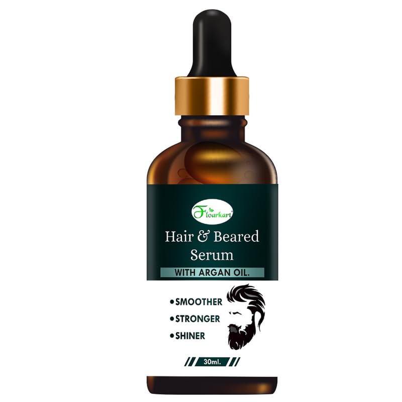 Sabates# Beared Serum Pack Of 1|Styling Beard Oil For Shiny Nourished Beard Non-sticky |100% Natural Formula Argan Oil, Improves Beard Volume & Texture