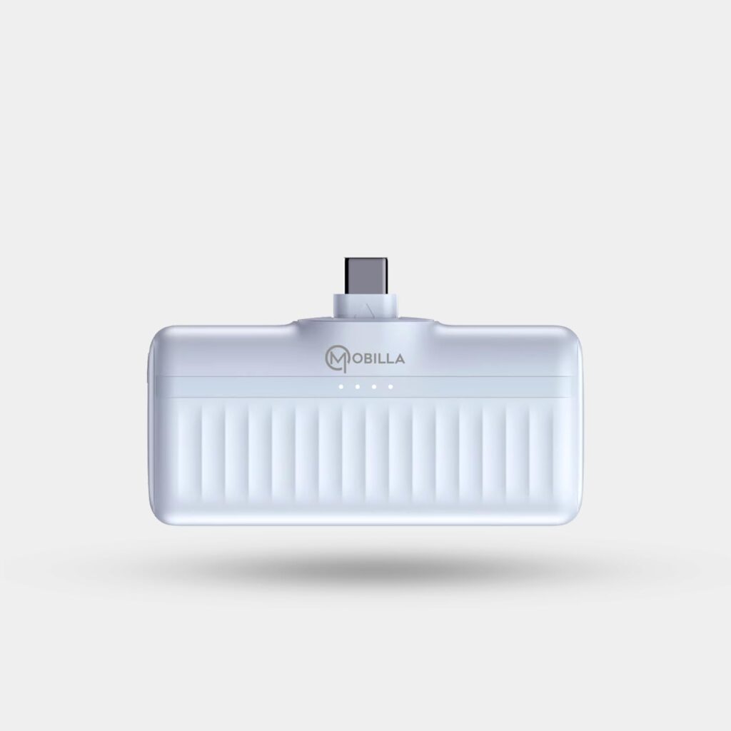 MPower Volt Powerbank | Extremely Tiny & Compact Design | 5000mAh Battery Capacity | in-Built Foldable Type-C Connector | Dual Fast Charging Ports | LED Indicator | 9-Layer Circuit Protection (Blue)