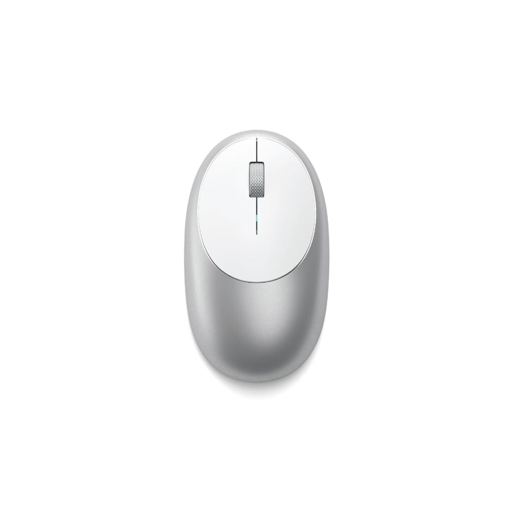 SATECHI Mouse for Macbook Pro - M1 Wireless Bluetooth Mouse with Rechargeable Type-C Port - Bluetooth Mouse for Mac, Mac Mini, iMac Pro/iMac, iPad Pro M2, iPad Pro/Air M1 M2 & More (Silver)