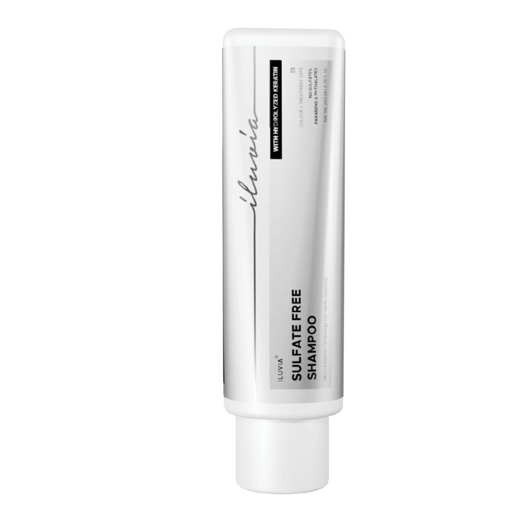 iluvia Sulphate Free Shampoo for Women & Men – Prevents Frizz, Reduces Breakage & Dryness | Gentle Cleanser for Stronger, Healthier Hair | Sulphate and Paraben Free Shampoo 200ml