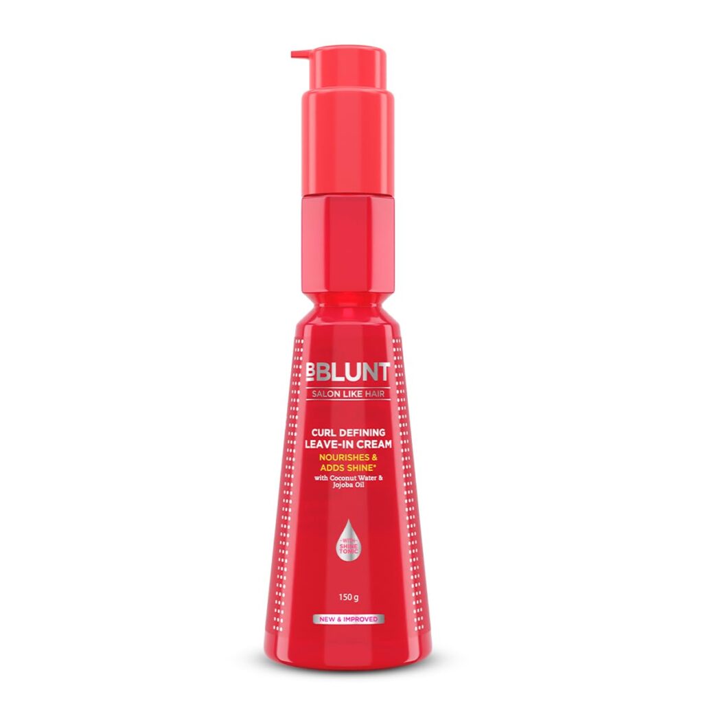 BBLUNT Curl Defining Leave-In Cream for Curly Hair | Leave-In Conditioner For Frizzy, Dry, Wavy Hair | Defines Curls | Gives Nourished Shiny Curly Hair | With Shine Tonic | For Men & Women | 150 g