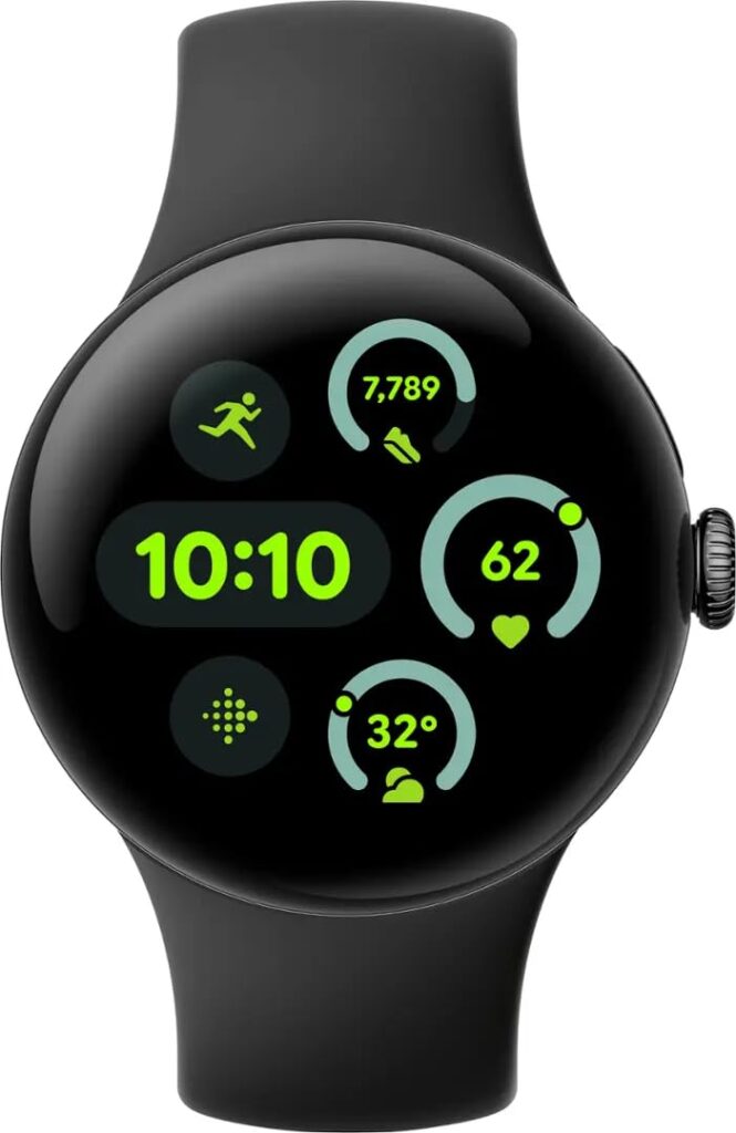 Google Pixel Watch 3 (41mm) – Android Smartwatch with Heart Rate Tracking, Advanced Running from Fitbit, Fitness Insights, 24-Hour Battery – Matte Black Aluminium Case – Obsidian Band – Wi-Fi