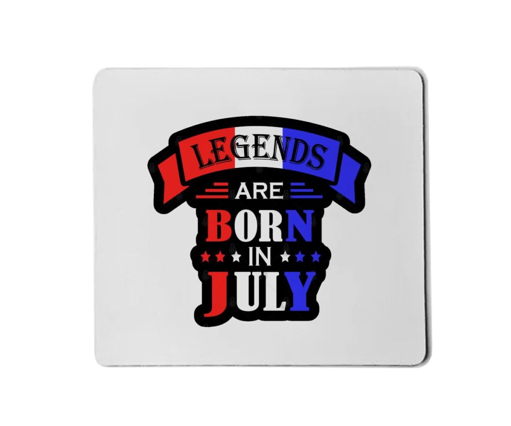 Gen7Dzine Legends are Born in July Mouse Pad, Large Printed Premium Textured Waterproof Anti Skid Rubber Base for Desktop Laptop Gaming Professional. Pack of 1