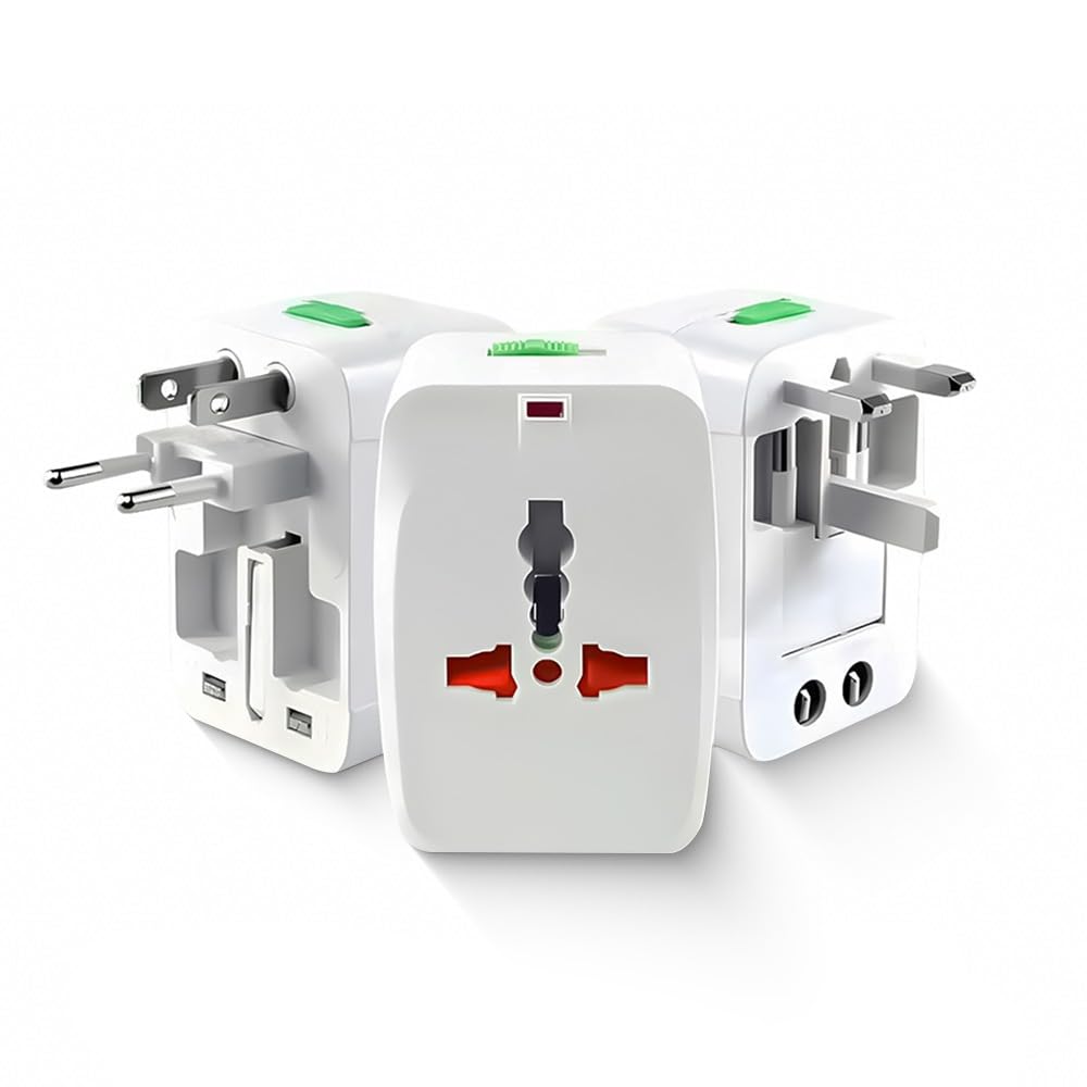 UNIGEN® Universal Travel Charger Adapter with Surge Protector | 125V 6A | All-in-One Worldwide Plug for US, UK, EU, AUS | Portable Wall Charger for Phones, Tablets & Laptops