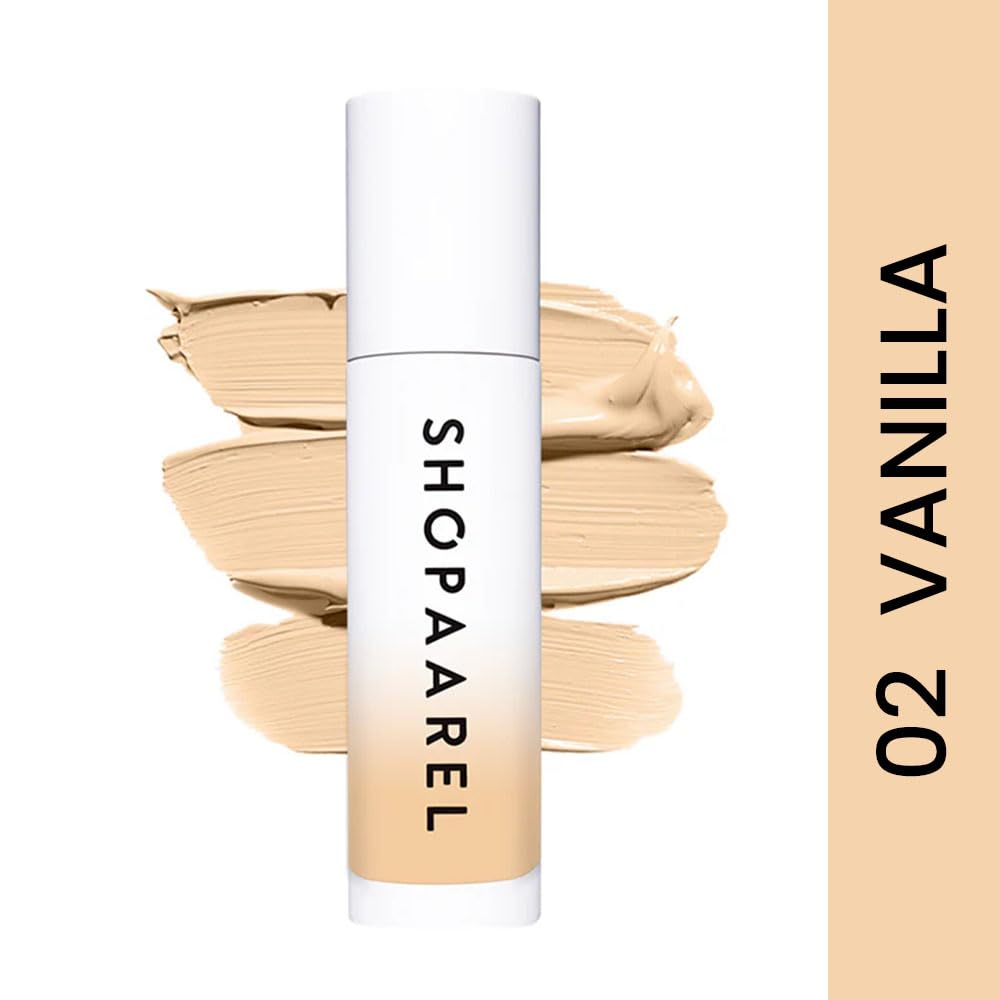 SHOPAAREL Miracle Skin Full Coverage Semi-Matte Foundation Cream For All Skin Type (Vanila 02), 1 Count