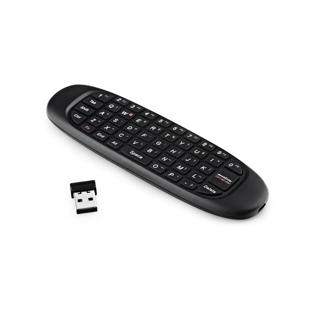 C120 USB 2.4G Wireless Keyboard and Mouse Air Fly Remote Mouse with Color Backlight and Motion Detection, Mini Wireless Keyboard