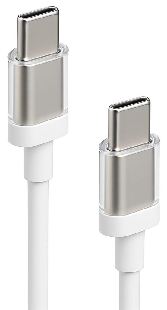 Nothing Original USB-C to USB-C Charging Cable For Nothing Devices – Compatible Fast Charging for Nothing Cmf, Nothing Phone 2a/Phone 2/Phone 1, Bud, Laptops & More Type C Devices, White