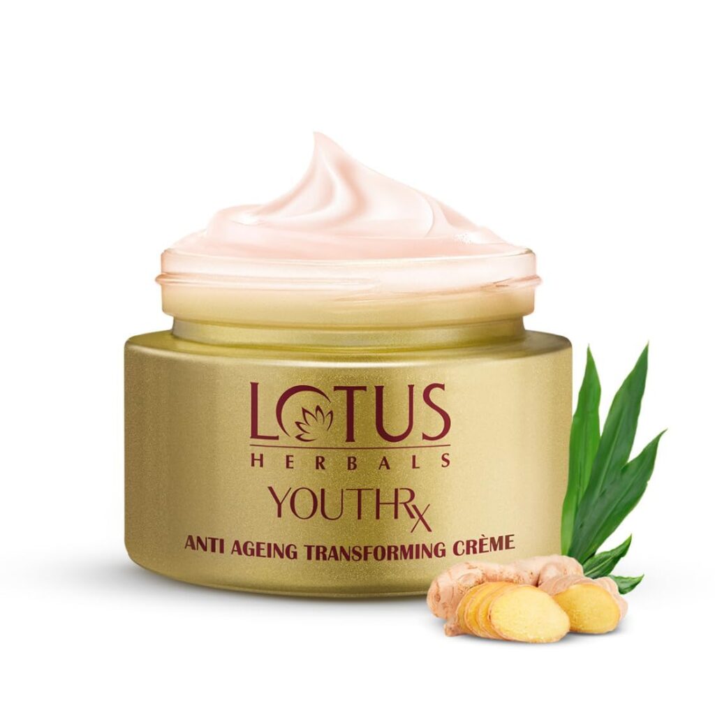 Lotus Herbals YouthRx Anti Ageing Transforming Face Cream SPF 25 and PA+++ | Reduce Dark Spots and Blemishes | Preservative Free | Suitable For Oily, Dry & Combination Skin| For Women and Men | 50G