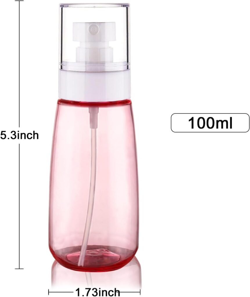 Spray Bottles Travel Size 100ml Empty Spray Bottles Mister Spray Bottle Fine Mist Hair spray Bottle for Essential Oils Refillable Travel Containers for Cosmetic (3 Pcs)