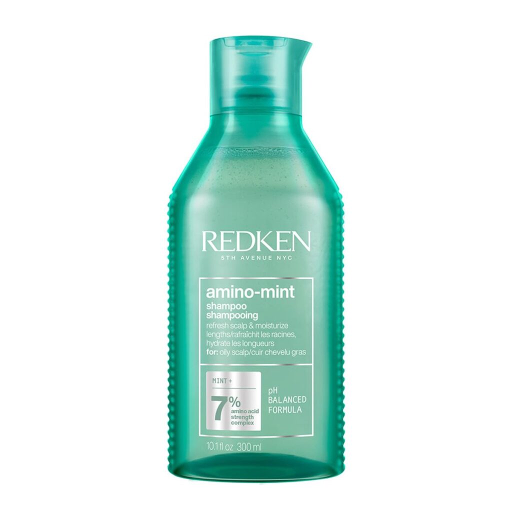 Redken Amino Mint Scalp Relief Shampoo With Amino Mint Complex, 300 ml | Professional pH Balancing Shampoo For Sensitive & Oily Scalp | For Men & Women