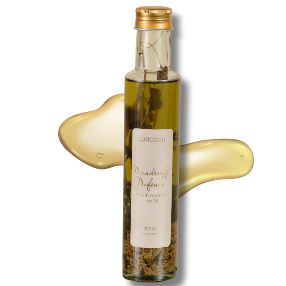 Suroskie Dandruff Defence Hair Oil | With Rosemary & Olive Fruit Oil | Reduce Hair Fall & Hair Breakage | Oil For Freezy Hair | Visibly Reduce Dandruff | hair oil for hair growth For Men & Women 250ml