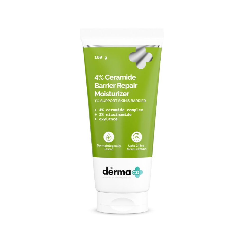 The Derma Co. 4% Ceramide Barrier Repair Moisturizer with Ceramide, Niacinamide, and Oxylance - 100 gm