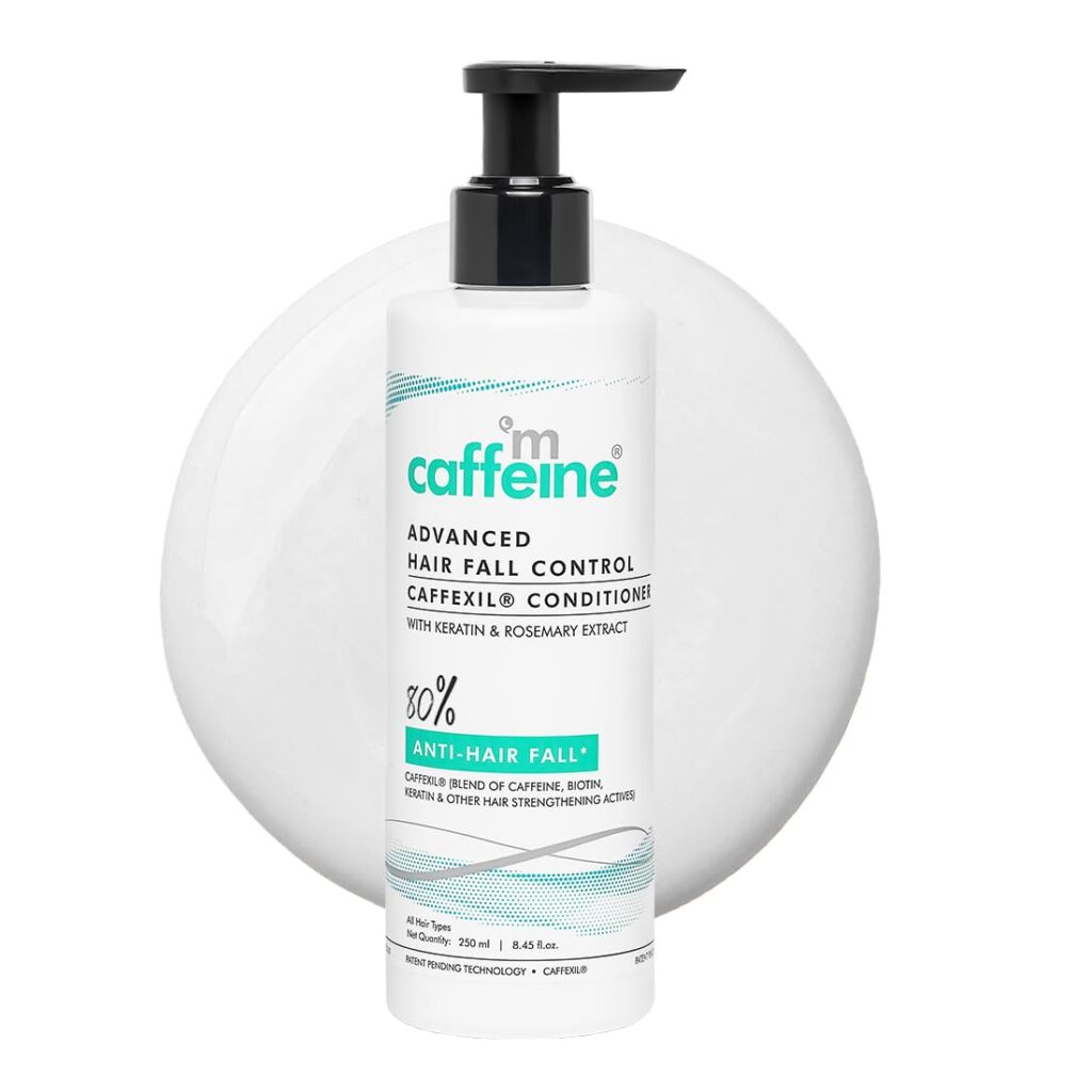 mCaffeine Advanced Hair Fall Control Caffexil® Conditioner with Keratin, Biotin & Rosemary Extracts | 80% Hair Fall Control | Reduces Breakage, Improves Softness & Shine | For Men & Women - 250 ML