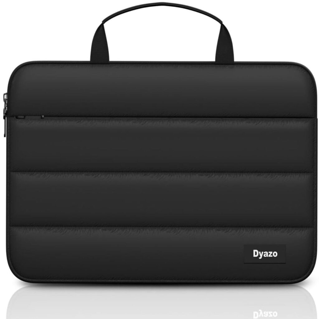 Dyazo 15.6 Inch Fluffy Laptop Sleeve | Soft Padded Protection | Water Resistant & Lightweight Laptop Sleeve Case Compatible for MacBook, Dell, HP, Lenovo, Acer, Asus and Other Notebook (Black)