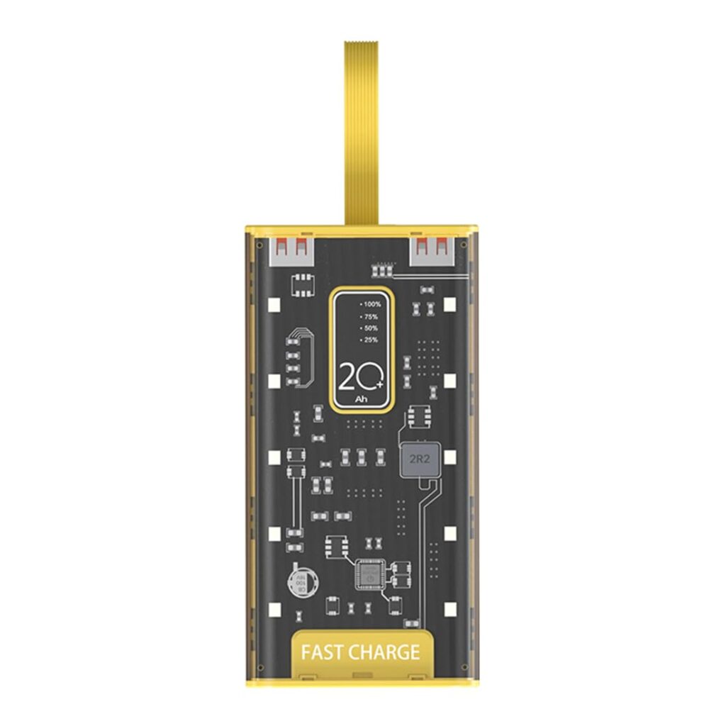 IKALL IKPB20M 20000mah Power Bank | 20W Super Fast Charger Powerbank | Triple Outputs with LED Indicator (Yellow)