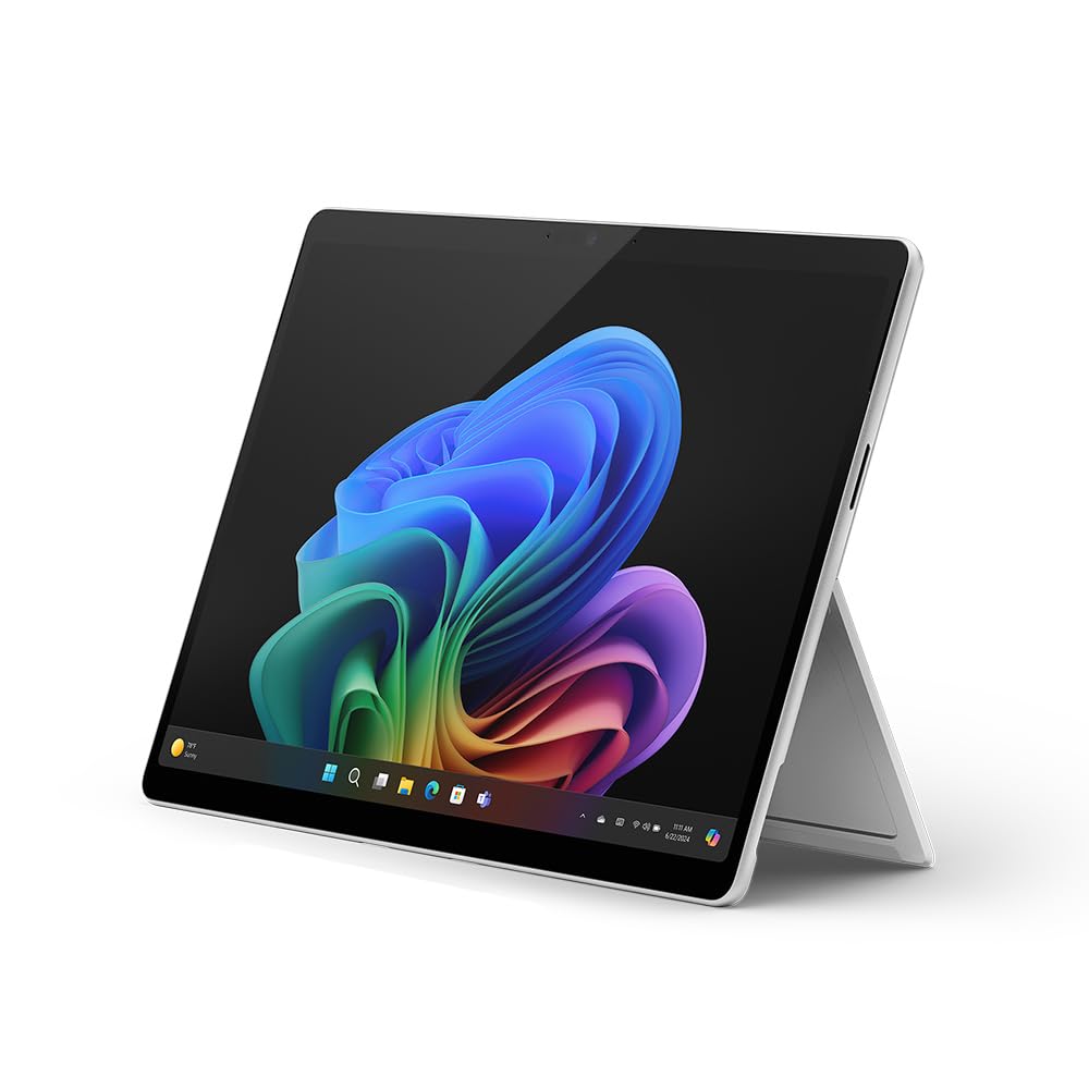 Microsoft New Surface Pro(11Th Edition) Wi-Fi-Windows 11 Home Copilot + Pc -13" OLED Pixelsense Touchscreen -Qualcomm Snapdragon X Elite(12 Core) -16Gb Ram -512Gb Ssd -Platinum - ZIA-00014