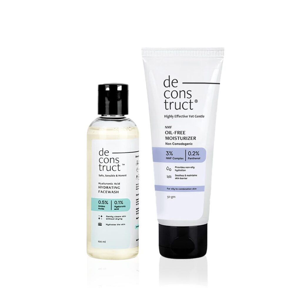 Deconstruct Daily Hydrating Duo - HydratingFace Wash + Hydrating Face Moisturiser | FaceWash & Moisturizer Duo | Dry & Damaged Skin