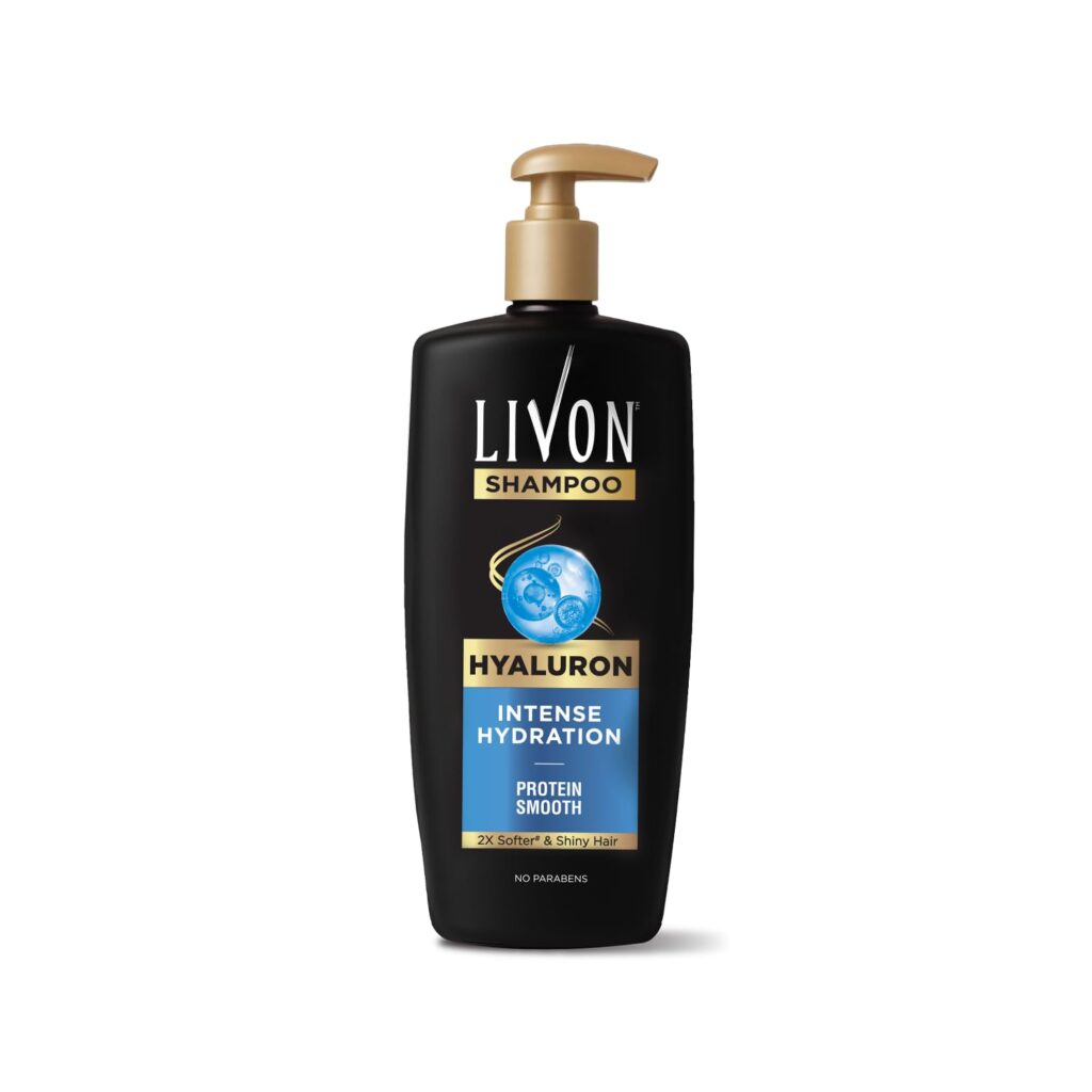 Livon Hyaluron Shampoo for Women & Men | Hydrates Dry & Dull Hair | 2x Soft & Shiny Hair | No Parabens | 650ml